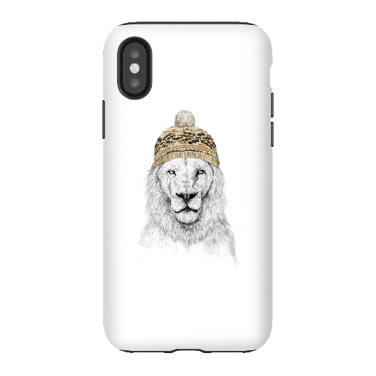 Balazs Solti Lion With Hat Phone Case for iPhone and Android - iPhone X - Tough Case - Gloss
