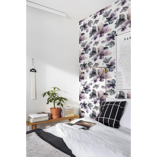 Jaxstyn Flowers Night Floral Wallpaper