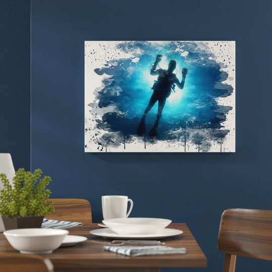 'Scuba Diving' Graphic Art Print Poster
