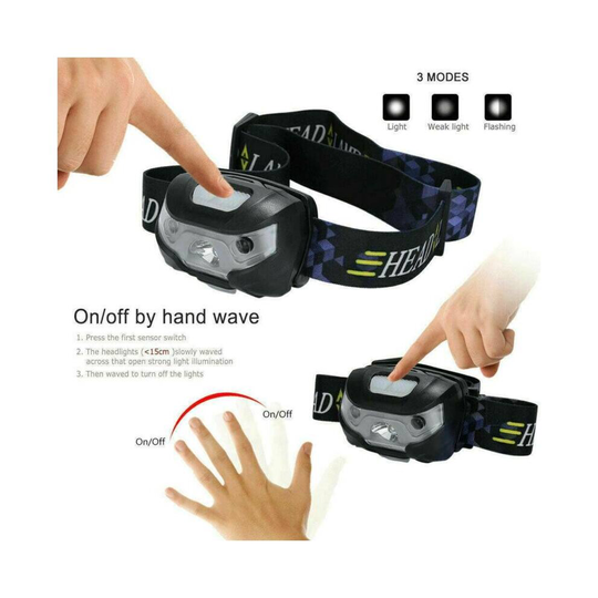 USB Rechargeable LED Headlamp Head Torch Flashlight Work light Headlight