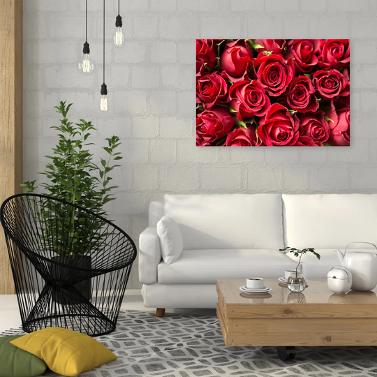 Canvas Print, Red Flowers