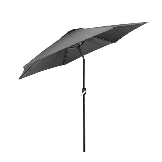 Groundlevel 2M Crank And Tilt Garden Parasol - Grey