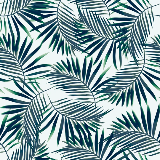Walllpaper Roll 360X250cm Wallpaper Material With Print Kitchen Livingroom Bedroom Mural Decoration - Minty Tropic Leaves
