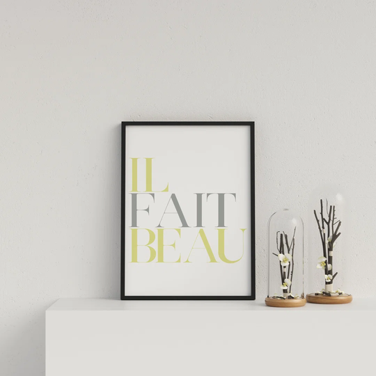 French Typography Il Fait Beau Y&G