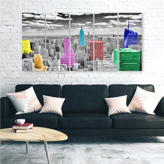 New York City Colourful Panorama