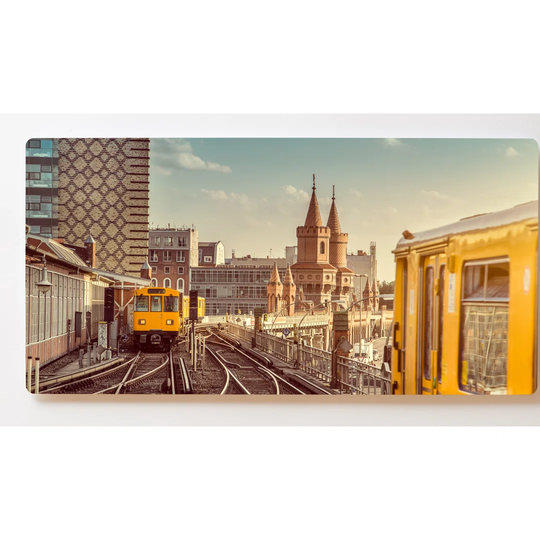 Backlight Motif Mural Subway Berlin Magnetic Cork Board