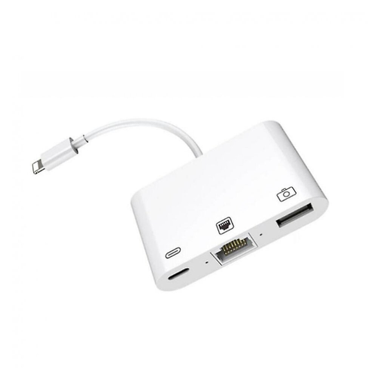 3 In 1 100m Nic Lightning Converter Mobile Phone Tablet To Rj45 Ethernet Cable Interface For Apple