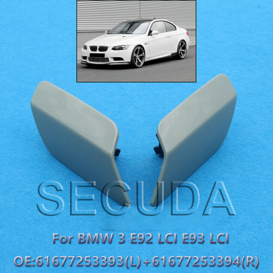 1 Pair Headlight Washer Cover Cap for BMW 3-Series E93 LCI 10-13