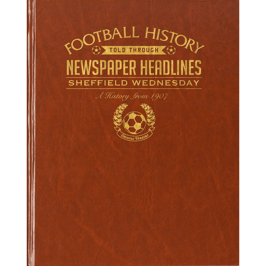 Sheffield Wednesday Newspaper Book - Brown Leatherette