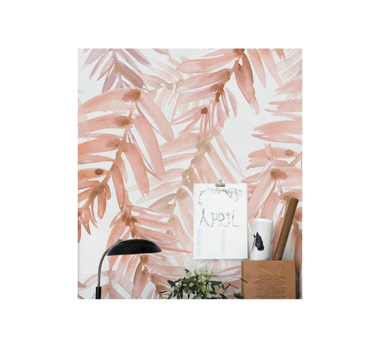 Ashiley Utensil Pale Leaves Bright Leaves Wallpaper