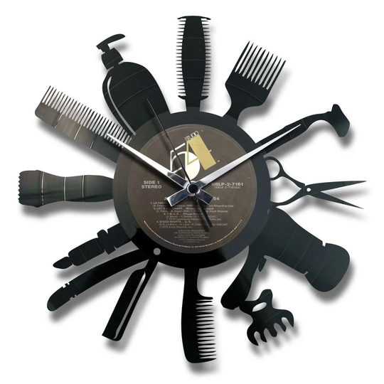 Hair Salon Vinyl for Hairdressers 30cm Silent Wall Clock