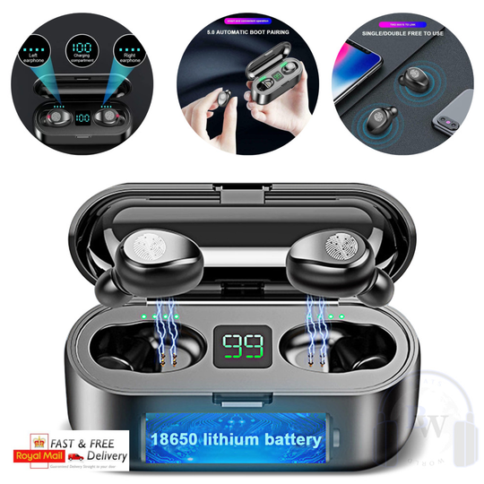 F9 TWS Bluetooth Wireless Earbuds with Power Bank 5.1