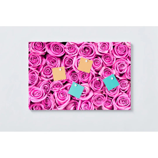 Roses Magnetic Wall Mounted Cork Board