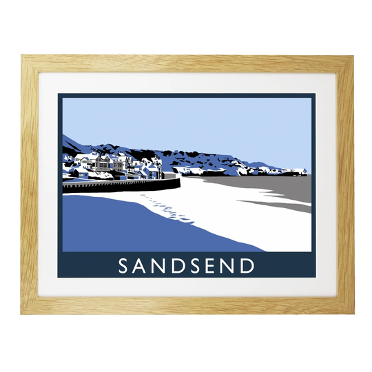 'Sandsend in Snow' by Richard O'Neal - Graphic Art Print on Paper
