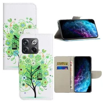 Style Series OnePlus 10T/Ace Pro Wallet Case - Flowering Tree / Green