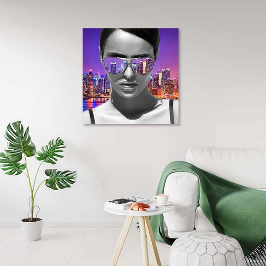 Canvas Print Canvas, Pop Art Woman In New York