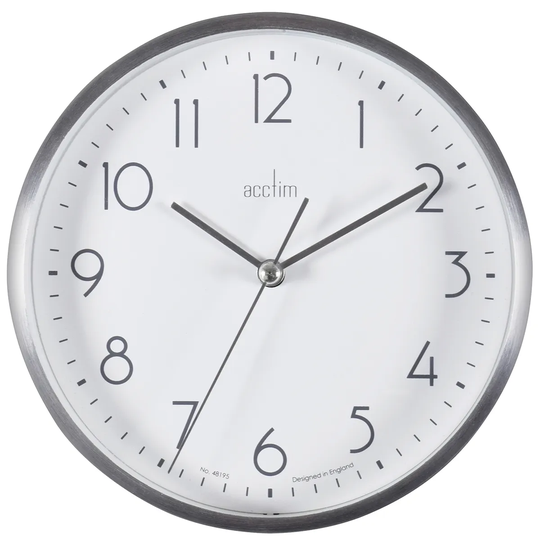Acctim 'Ava' 15cm Silver Metal Wall/Desk Clock