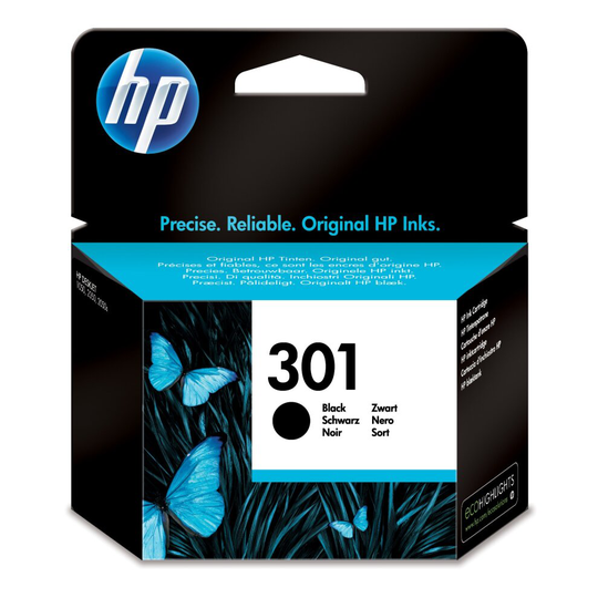 HP 301 - Black - original - ink cartridge - for Deskjet 1050A J410, 1051A J410, 10XX, 10XX J410, 15XX, 2000, 2050 J510,