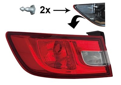 Combination Tail Light 4420931 Van Wezel 4420931