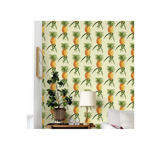 Lindell Vintage Pineapple Leaves Palms Jungle Wallpaper