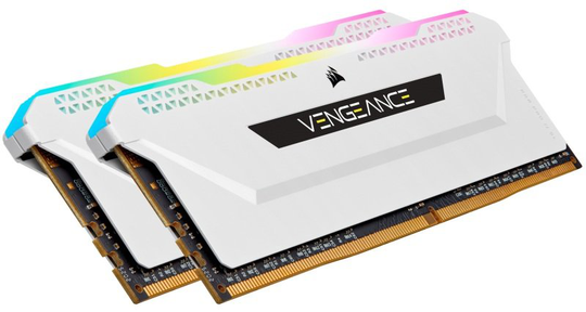 CORSAIR VENGEANCE RGB PRO SL 16GB (2x8GB) DDR4 3200 (PC4-25600) C16 1.35V Desktop Memory - White