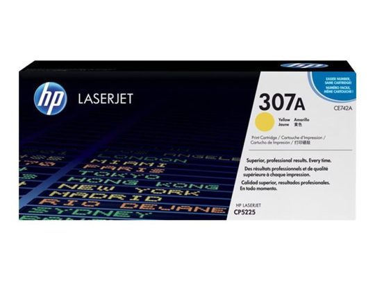 HP 307A Yellow Toner Cartridge 7300 Pages - CE742A