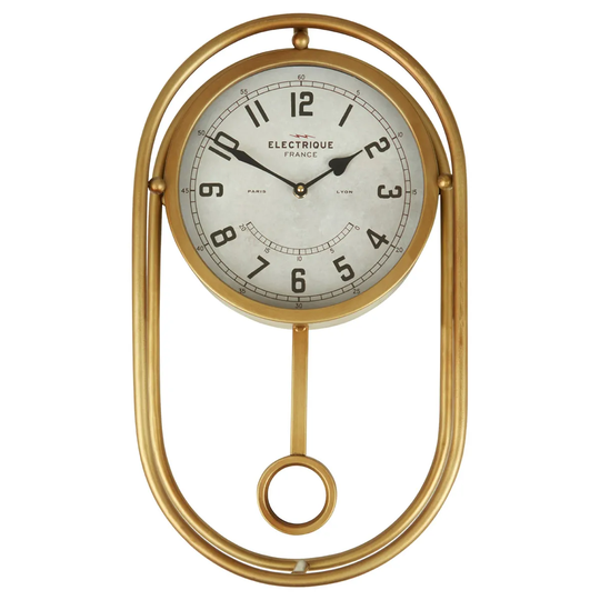 Premier Housewares Agnes Wall Clock - Gold Finish