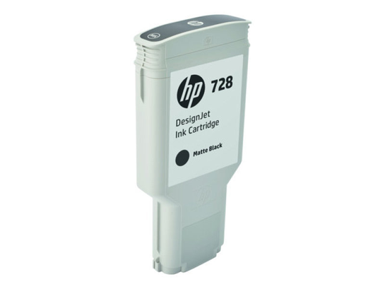 HP 728 DesignJet Matte Black Ink Cartridge 300ml
