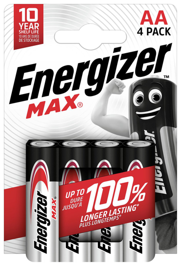 Energizer Max AA Batteries - Pack of 4