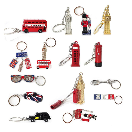 10 x Pieces British England Key Rings - Keychains Souvenirs