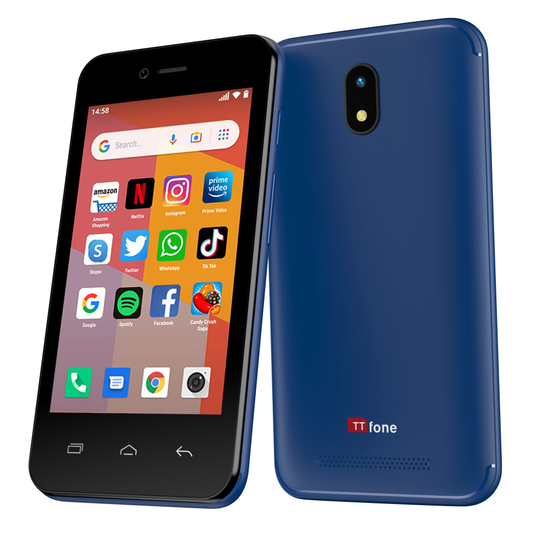 (Unlocked, Blue) TTfone TT20 Dual Sim | 8GB | 1GB RAM