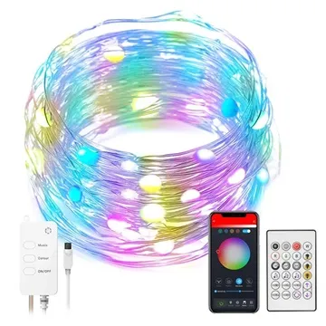 Bluetooth LED String Fairy Lights YJSL-I - 10m - Colorful