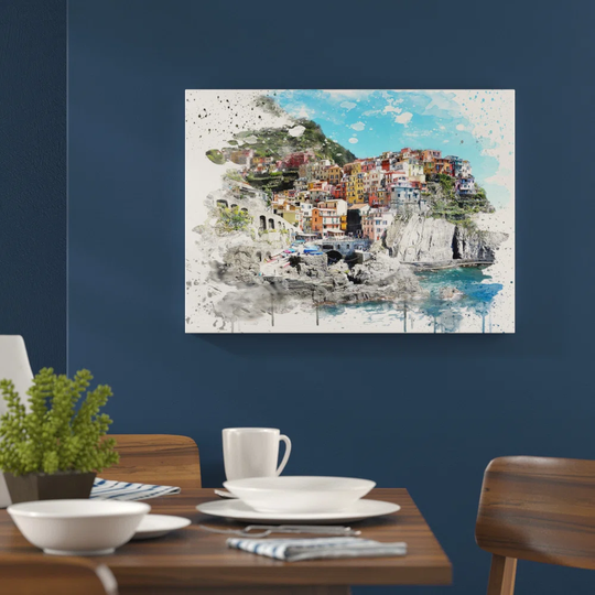 'Landscape Cinque Terre Italy' Graphic Art Print Poster
