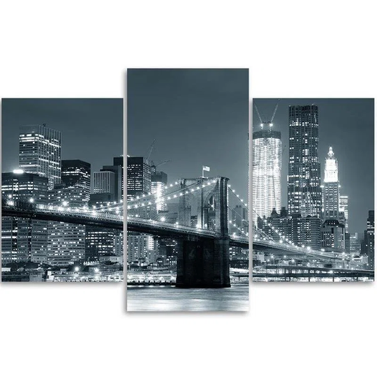 Canvas Print New York Skyline Manhattan Black White
