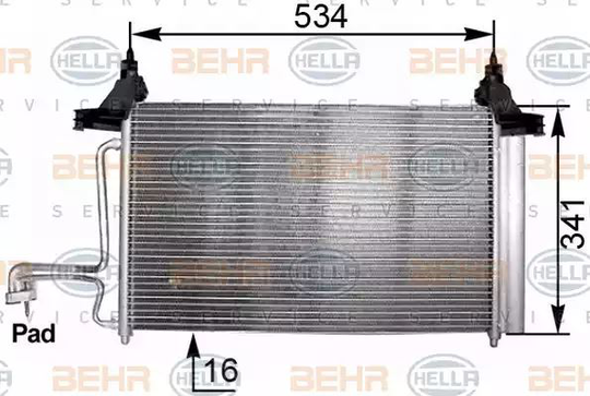 Condenser Air Conditioning 8FC351301-211 by Hella