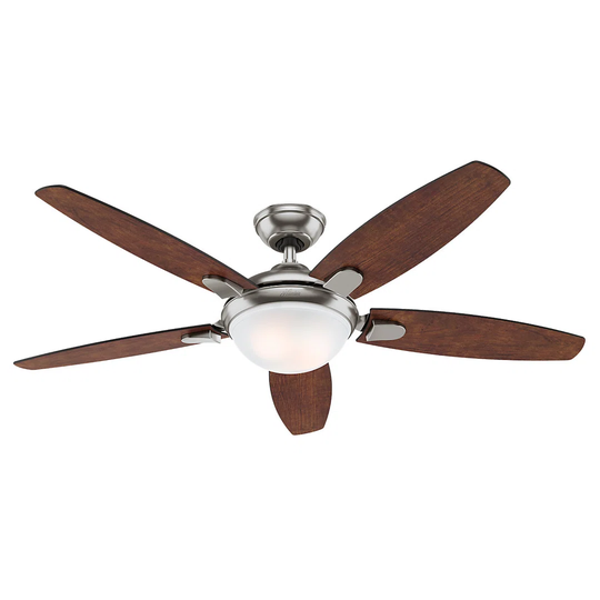 132Cm 5 - Blade Ceiling Fan with Remote Control and Light Kit Included