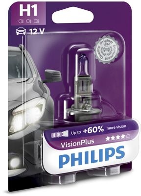 Philips 12258VPB1 H1 VisionPlus 55W 12V each 12258VPB1