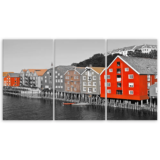 Canvas Print Building Sea