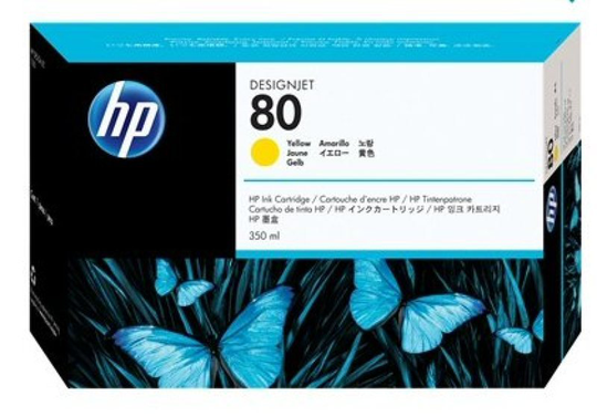 HP 80 Yellow Original Ink Cartridge - Standard Yield 175ml - C4848A