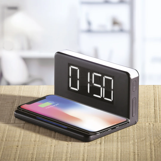 Digital Electric Alarm Tabletop Clock in Black