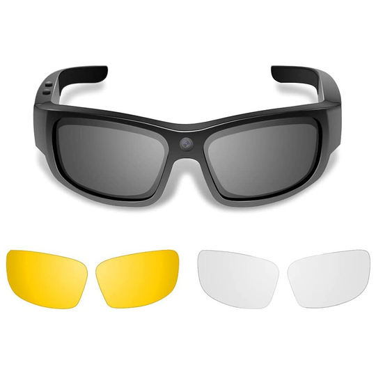 1080P HD Sunglasses Camera Spy Recorder Action Camera with UV400 Polarized Lenses, Support Photographing, 16GB Memory Card Built-in