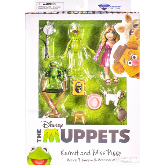 The Muppets ~ Kermit and Miss Piggy 7" scale action figure set