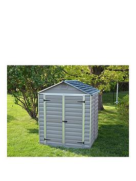 Canopia By Palram 6X5 Ft Double Door Skylight Shed - Anthracite