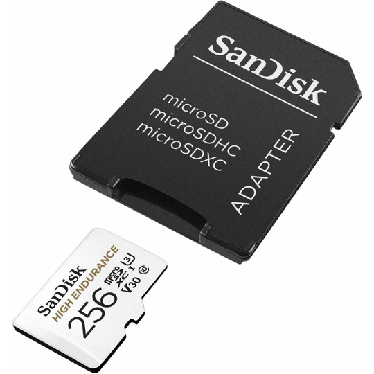 SanDisk 256GB HE microSDXC Card & Adpt