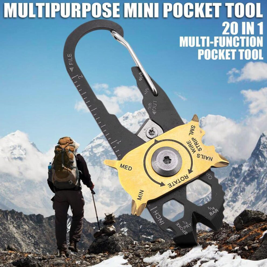 Outdoor EDC Survival Mini Multi Tool Key Ring Keychain Wrench Tool Camping