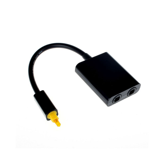 For Toslink 1 to 2 Splitter Optical Fiber Duplicator Adapter Cable Digital Audio