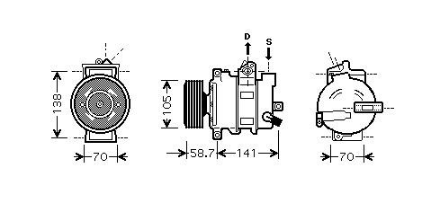 Compressor, air conditioning 0300K279