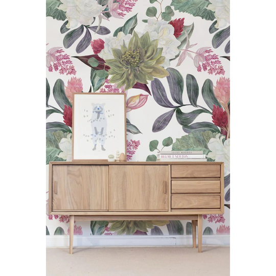 Walllpaper Roll 312X219cm Mural Decoration Wallpaper Material With Print Kitchen Livingroom Bedroom - Flowers Design Drawing Aquarelle
