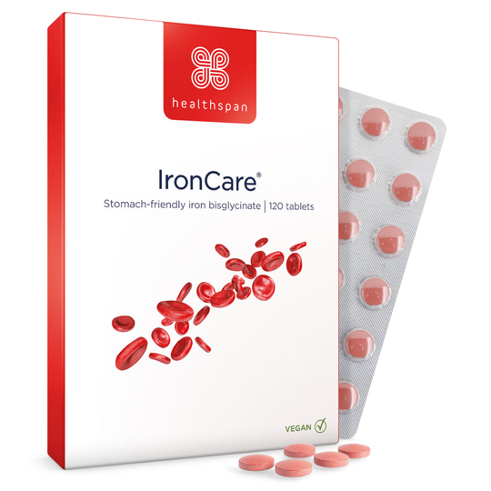 Healthspan Ironcare, 120 Tablets, Combat Fatigue, Vegan