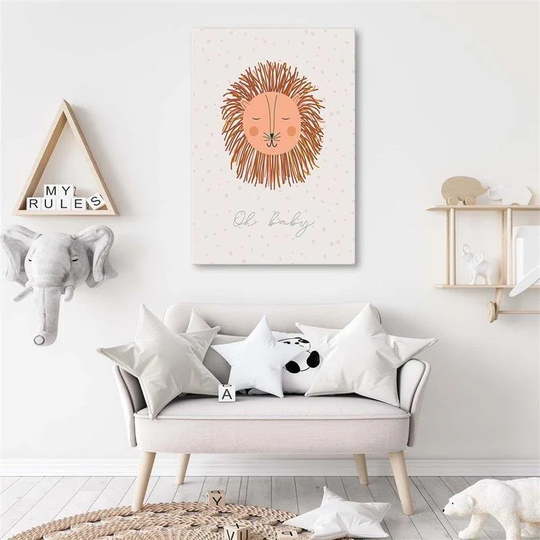 Canvas Print Children''s Picture Lion Africa